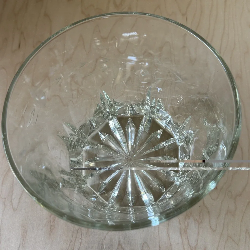 Princess House Heritage Crystal Glass Ice Bucket Etched Flowers or Vase